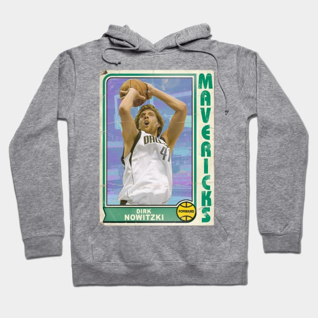 Retro Dirk Nowitzki Trading Card Hoodie by darklordpug